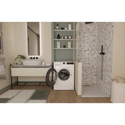 Пральна машина Candy фронтальна, 8кг, 1400, A+++, 59см, дисплей, пара, інвертор, білий (GD48B9-S)