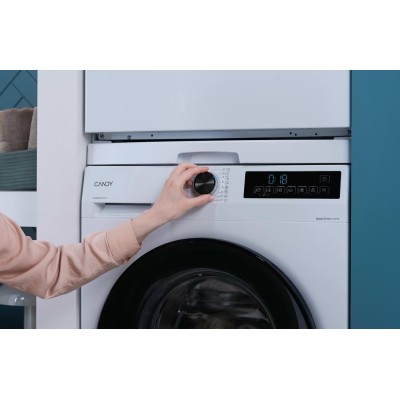 Пральна машина Candy фронтальна, 8кг, 1400, A+++, 59см, дисплей, пара, інвертор, білий (GD48B9-S)