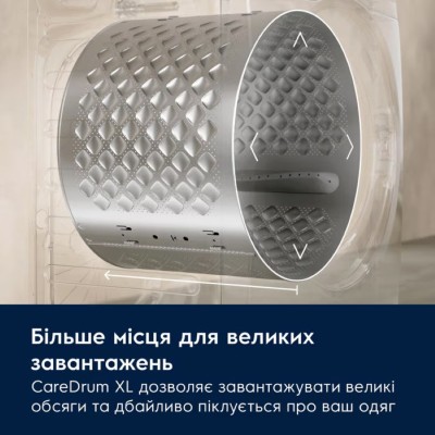 Пральна машина Electrolux фронтальна, 10кг, 1400, A, 66см, дисплей, пара, інвертор, сріблястий темний (EW7F3414DU)