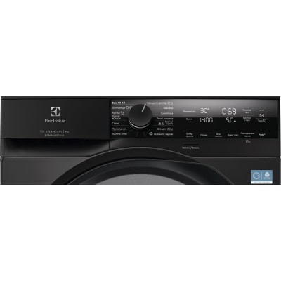 Пральна машина Electrolux фронтальна, 9кг, 1400, A, 66см, дисплей, пара, інвертор, universaldose, сріблястий темний (EW7FG4492UD
