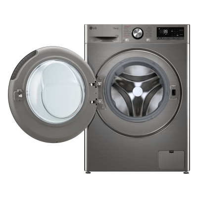Пральна машина LG фронтальна, 11кг, 1400, A, 57см, дисплей, пара, інвертор, сріблястий (F4Y7ES5P)