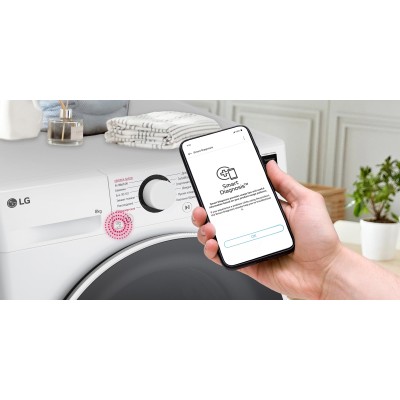 Пральна машина LG фронтальна, 8кг, 1200, A, 48см, дисплей, пара, інвертор, білий (F2Y5PS0W)