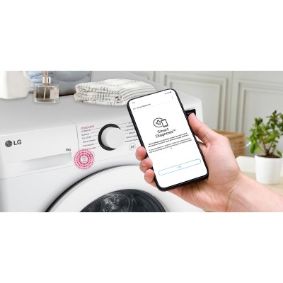 Пральна машина LG фронтальна, 8кг, 1200, A, 48см, дисплей, пара, інвертор, білий (F2Y5PS3W)