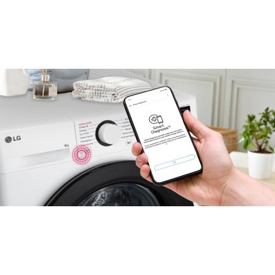 Пральна машина LG фронтальна, 8кг, 1200, A, 48см, дисплей, пара, інвертор, білий (F2Y5PS6W)