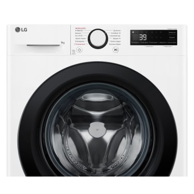Пральна машина LG фронтальна, 9кг, 1200, A, 48см, дисплей, пара, інвертор, білий (F2Y5FS6W)
