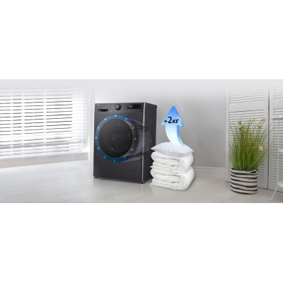 Пральна машина LG фронтальна, 9кг, 1200, A, 48см, дисплей, пара, інвертор, чорний (F2Y5FS5J)