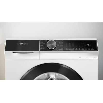 Пральна машина Siemens фронтальна, 9кг, 1400, A, 59см, дисплей, білий (WG44K2Z0UA)
