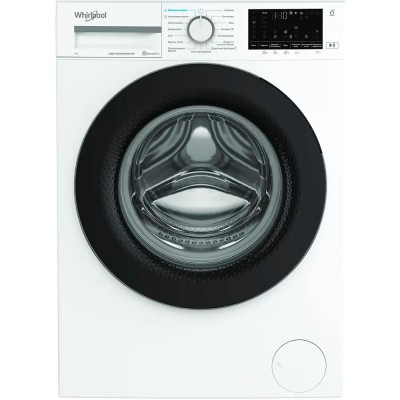 Пральна машина Whirlpool фронтальна, 7кг, 1200, A+++, 49.6см, дисплей, пара, інвертор, люк чорний, білий (WAM712WBUA)