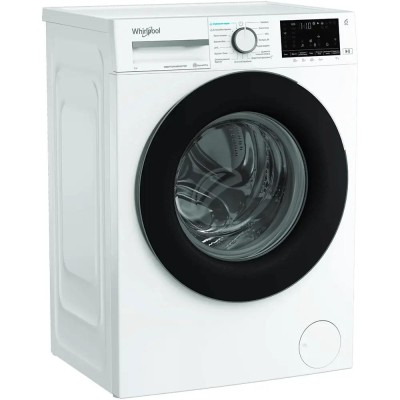 Пральна машина Whirlpool фронтальна, 7кг, 1200, A+++, 49.6см, дисплей, пара, інвертор, люк чорний, білий (WAM712WBUA)
