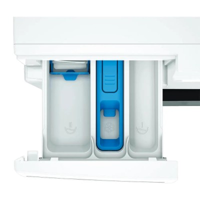 Пральна машина Whirlpool фронтальна, 7кг, 1200, A+++, 49.6см, дисплей, пара, інвертор, люк чорний, білий (WAM712WBUA)