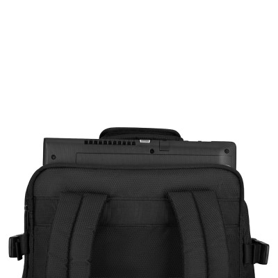 Рюкзак дорожній 2Е Trek, Cabin size, поліестр, EXP, 17/23л, з відсіком для ноутбука 16", чорний (2E-BPET-CABIN-BK)