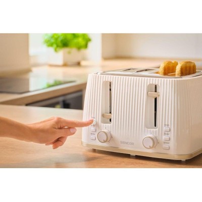 Тостер Sencor 1860Вт, підігрів, розморожування, 4 слоти, пластик, білий (STS7540WH)