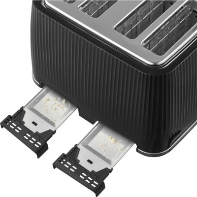 Тостер Sencor 1860Вт, підігрів, розморожування, 4 слоти, пластик, чорний (STS7541BK)