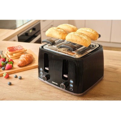 Тостер Sencor 1860Вт, підігрів, розморожування, 4 слоти, пластик, чорний (STS7541BK)