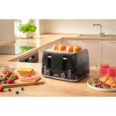 Тостер Sencor 1860Вт, підігрів, розморожування, 4 слоти, пластик, чорний (STS7541BK)