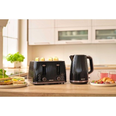 Тостер Sencor 1860Вт, підігрів, розморожування, 4 слоти, пластик, чорний (STS7541BK)