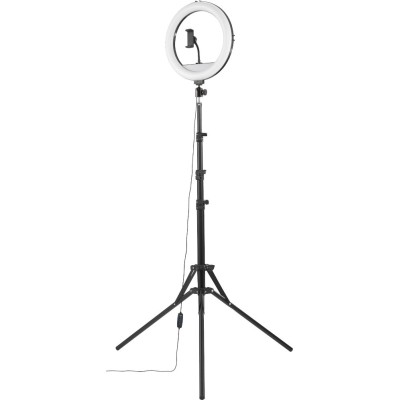 Трипод смартфону Hama Steady-120 V2, кулястий, 185см, Bluetooth, зі світлодіодним кільцем, чорний