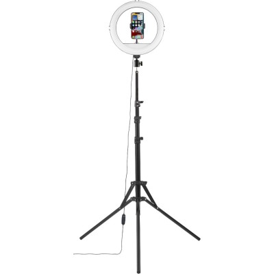 Трипод смартфону Hama Steady-120 V2, кулястий, 185см, Bluetooth, зі світлодіодним кільцем, чорний