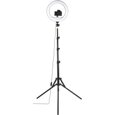 Трипод смартфону Hama Steady-120 V2, кулястий, 185см, Bluetooth, зі світлодіодним кільцем, чорний