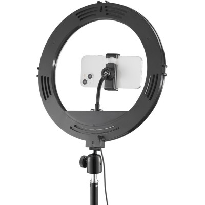 Трипод смартфону Hama Steady-120 V2, кулястий, 185см, Bluetooth, зі світлодіодним кільцем, чорний