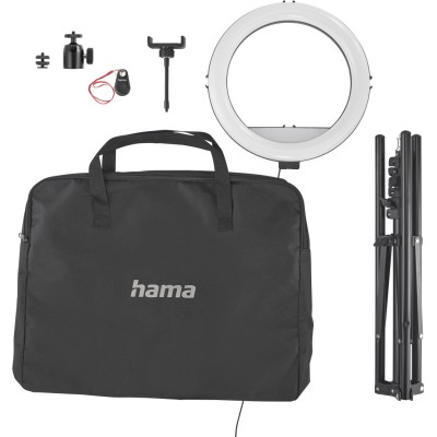 Трипод смартфону Hama Steady-120 V2, кулястий, 185см, Bluetooth, зі світлодіодним кільцем, чорний
