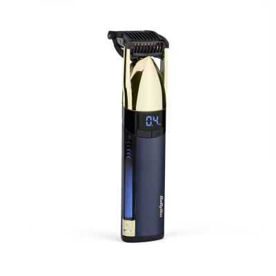 Тример Babyliss Super-X Metal Series Navy&Gold Edition, для голови, вусів та бороди, акум., насадок-1, кейс, сталь, синьо-золоти