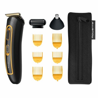 Тример Rowenta Sport Collection, для голови, носа, вух і тіла, мережа+акум., роторний мотор, насадок-8, чохол, титан.напил., чор