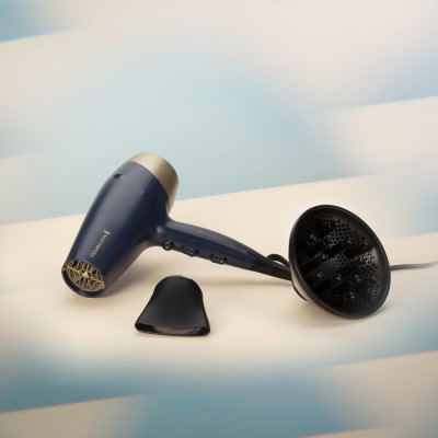 Фен Remington Sapphire Luxe , 2200Вт, 3 режими, дифузор, іоніз-я, хол. обдув, сапфіровий (D5805)