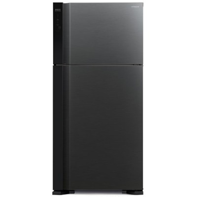 Холодильник Hitachi з верхн. мороз., 184x86х74, холод.відд.-405л, мороз.відд.-145л, 2дв., А++, NF, інв., зона нульова, чорний (R