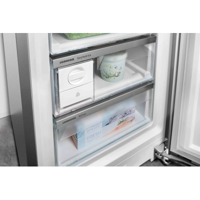 Холодильник Liebherr з нижн. мороз., 201.5x74.7х67.5, холод.відд.-346л, мороз.відд.-128л, 2дв., A++, NF, диспл внутр., сірий (CN