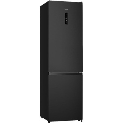 Холодильник з нижн. мороз. камерою Gorenje, 200х60х60см, 2 двері, 238(98)л, А+, NF+, Зона св-ті, Зовн. Дисп, Чорний (NRK620FABK4