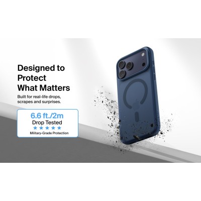 Чохол Belkin для iPhone 17 Pro Max, Magnetic Protective Grip, Navy