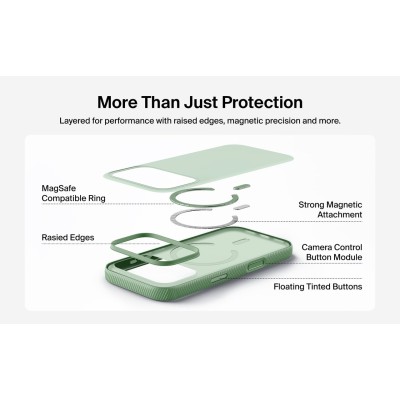 Чохол Belkin для iPhone 17 Pro Max, Magnetic Protective Grip, Sage