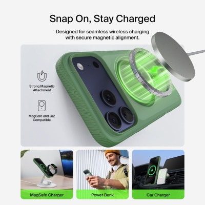 Чохол Belkin для iPhone 17 Pro Max, Magnetic Protective Grip, Sage
