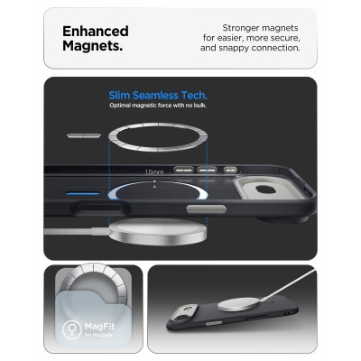 Чохол Spigen для iPhone 17 Air, Nano Pop MagFit, Black Sesame