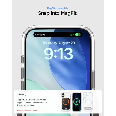 Чохол Spigen для iPhone 17, Ultra Hybrid S MagFit, Clear White