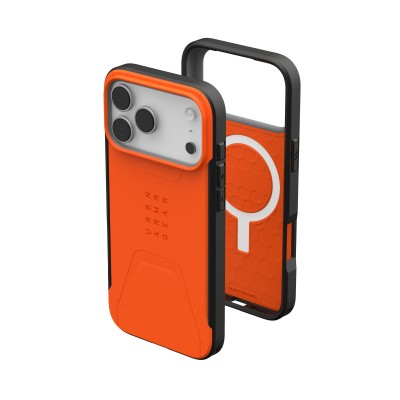 Чохол UAG для iPhone 17 Pro Max, Civilian MagSafe, Olive/Orange