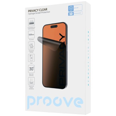 Захисна гідрогелева плівка Proove Hydrogel Screen Protection PRIVACY Clear