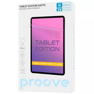 Захисна гідрогелева плівка Proove Hydrogel Screen Protection TABLET EDITION Matte