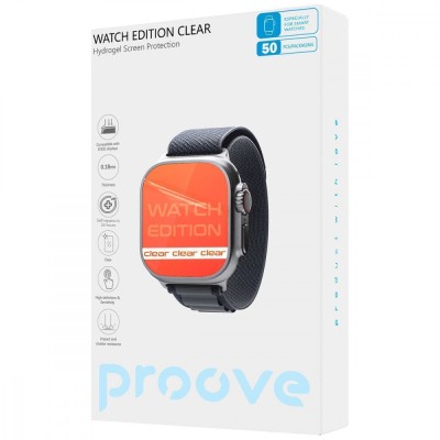 Захисна гідрогелева плівка Proove Hydrogel Screen Protection WATCH EDITION Clear