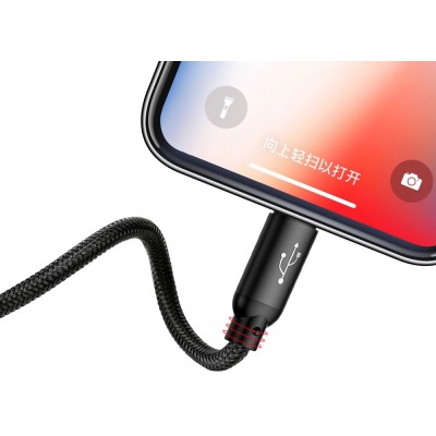 Кабель Baseus 3-in-1 USB to M+L+T 3.5A 1.2m(CAMLT-BSY01)чор