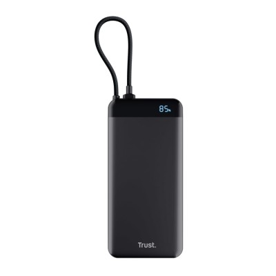 Акумулятор портативний літій-іонний power bank Trust Fiera, 20000мА·год, 2хUSB-C, 20W, PD/QC 3.0, чорний