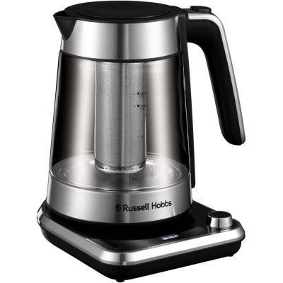 Електрочайник Russell Hobbs Attentiv Kettle, 1.7л, Strix, скло, база зі сховищем для шнура, сірий (26200-70)