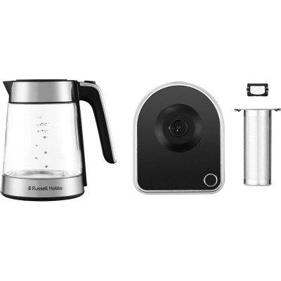 Електрочайник Russell Hobbs Attentiv Kettle, 1.7л, Strix, скло, база зі сховищем для шнура, сірий (26200-70)
