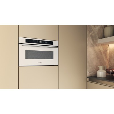 Мікрохвильова піч Whirlpool вбудована, 31л, електронне упр., 1000Вт, гриль, дисплей, білий (WMD54MW)