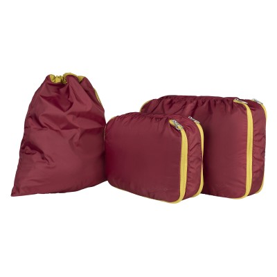 Набір чохлів для пакування одяу, Tucano Piego Travel 2+1, нейлон, бордо (BPI-SET-BX)