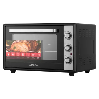 Піч електрична ARDESTO, 60л, 2000Вт, механіч., конвенція, подвійне скло, чорний (MEO-F60CB)