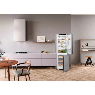 Холодильник Liebherr з нижн. мороз., 185.5x59.7х67.5, холод.відд.-225л, мороз.відд.-94л, 2дв., А++, NF, диспл внутр., сірий (CNS