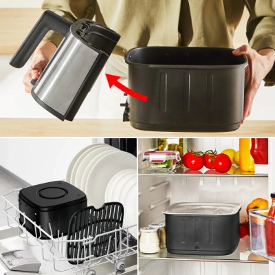 Мультипіч Tefal Easy Fry Silence Smart, 1670Вт, чаша-5л, сенсорне керув., 55 програм, пластик, сірий (EY572DE1)