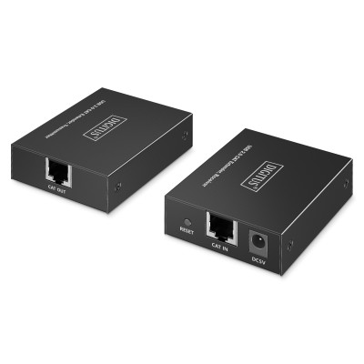 Подовжувач DIGITUS USB 2.0, для використання з кабелем Cat6, до 150 м, 4 х USB-A, чорний (DA-73120)